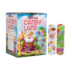 Candyland Bandages, 3/4in x 3 in, 100Bx band-aid bandaid band aid childrens childrens child