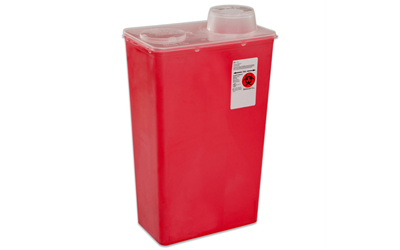 Sharps-A-Gator™ Sharps Container, Chimney Top, Red, 14 Quart 