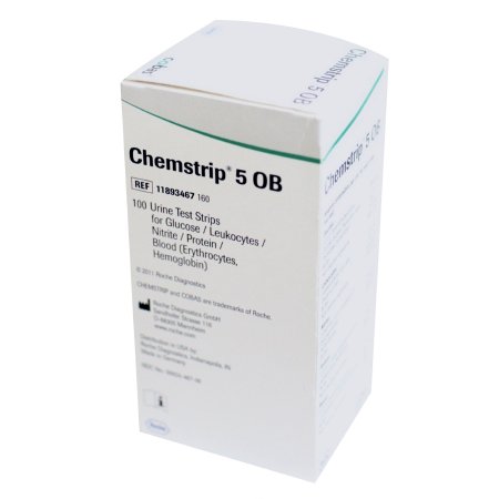 Chemstrip 5 OB (Leukocytes, Protein, Glucose, Blood, Nitrite), CLIA Waived, 100/vial 