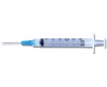 BD Syringe/Needle Combination, 3mL, Luer-Lok Tip, 23G x 1", 100/bx, #309588 