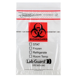 Medegen Lab Safe™ Biohazard Specimen Collection Bags, 6"x9", 1000/cs 