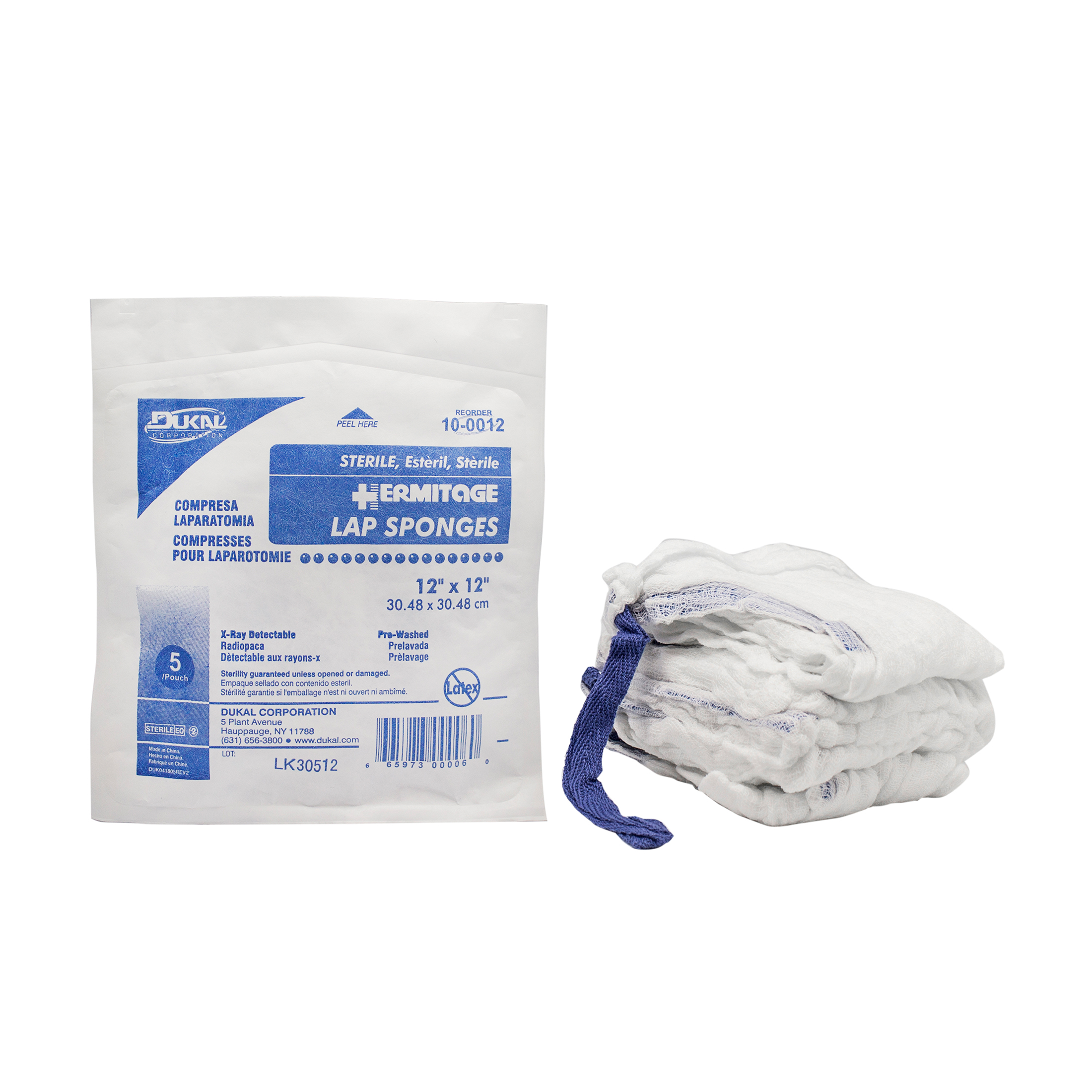 Dukal Dukal Laparotomy Sponge X Sterile X Ray Detectable Prewashed Softpack Pk