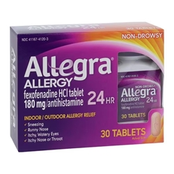 Allegra 24Hr Allergy Tabs 180mg 30/Pk 